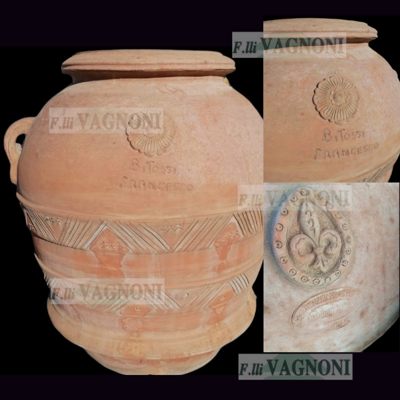 ANFORA ORCIO TOSCANO IN TERRACOTTA CM. 120 ORIGINALE 2002